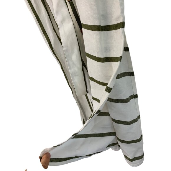 Red Carter Shay Safari Striped Button-Down Midi Shirt Dress Belt Pockets L 8742 - Picture 7 of 16